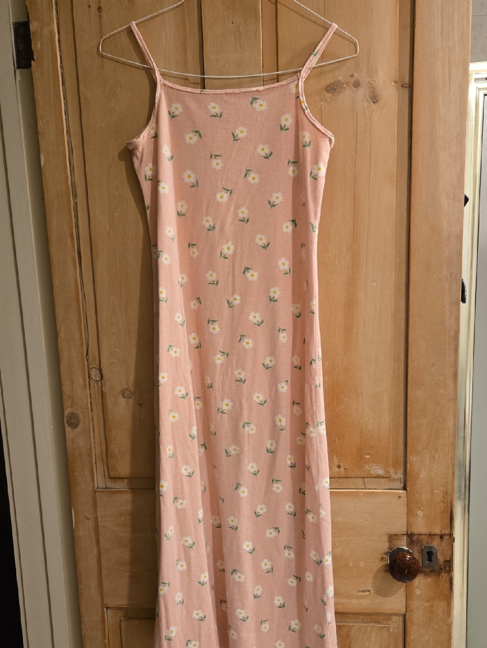 Pink Floral Slip Dress with Dainty Daisy Print
